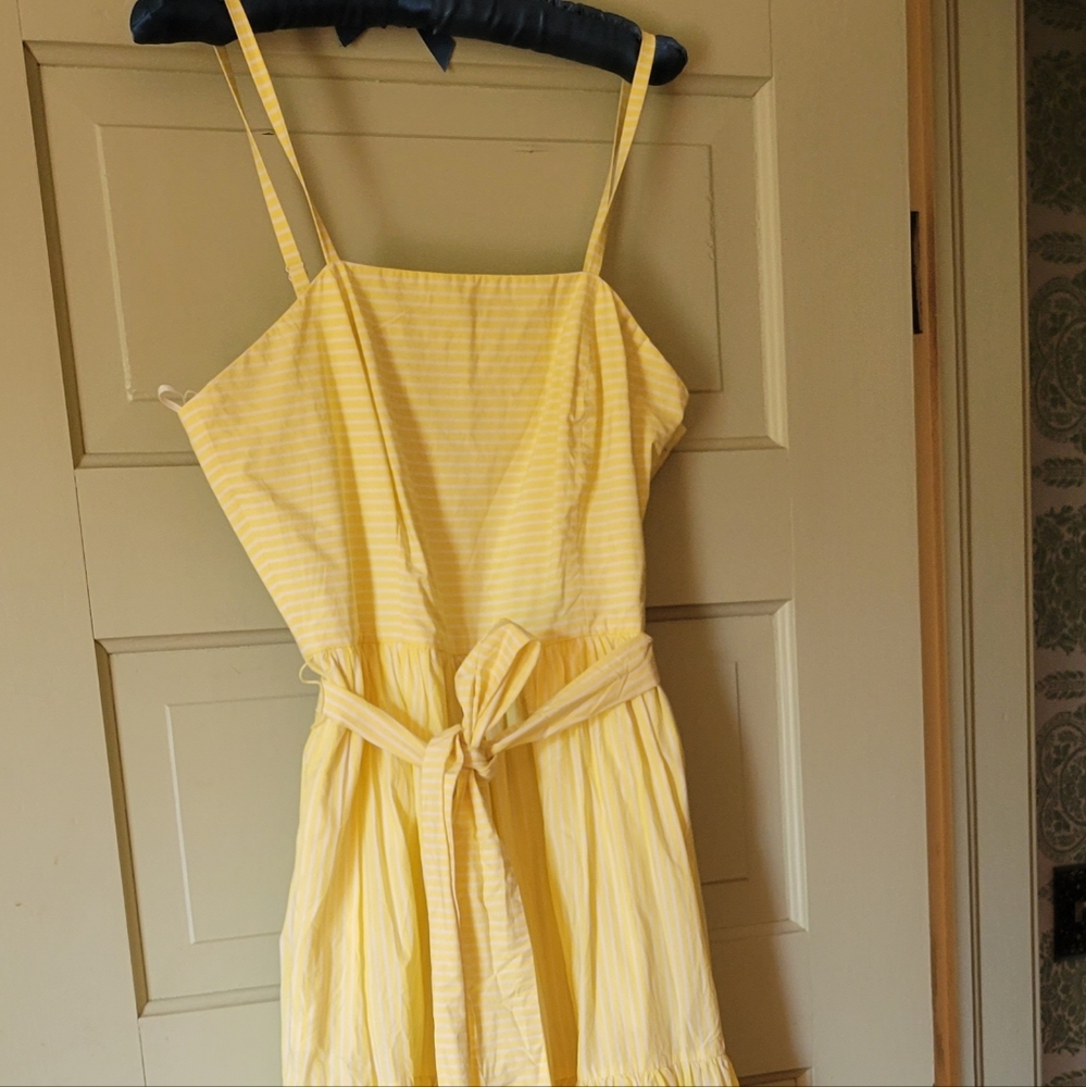 J. Crew Yellow Maxi Sundress Sleeveless Spaghetti Strap